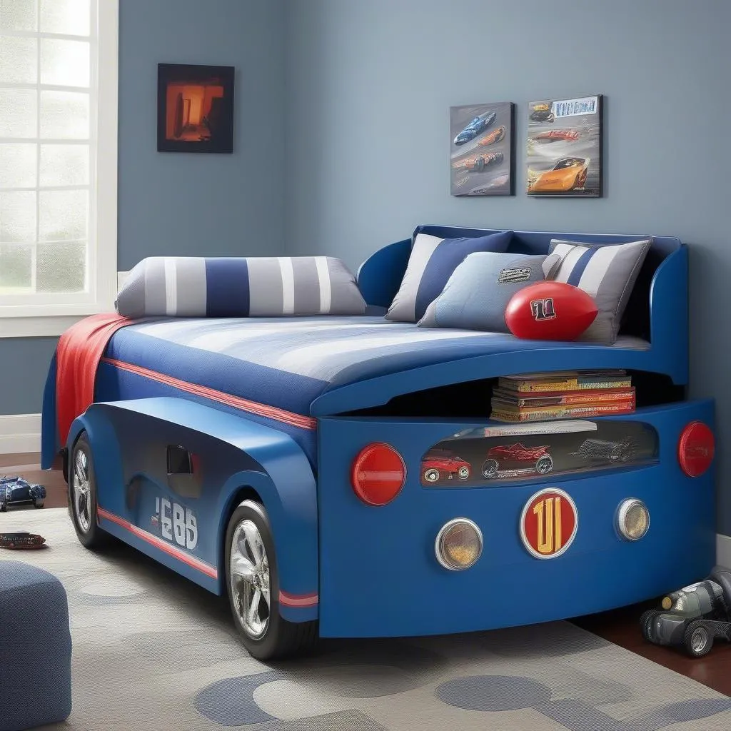 blue-car-bed-twin-with-racing-stripes