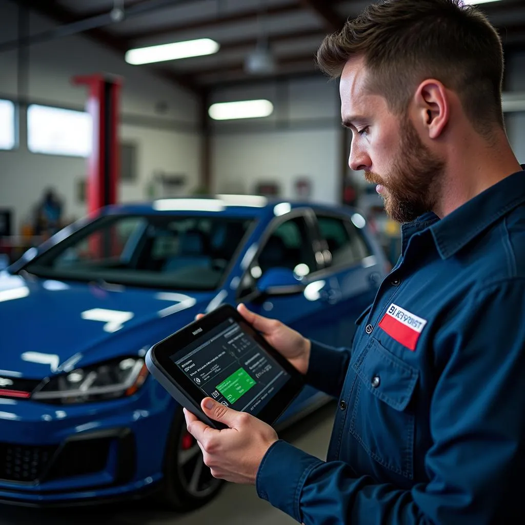 Mechanic analyzing Blue Point EECR3 live data dashboard