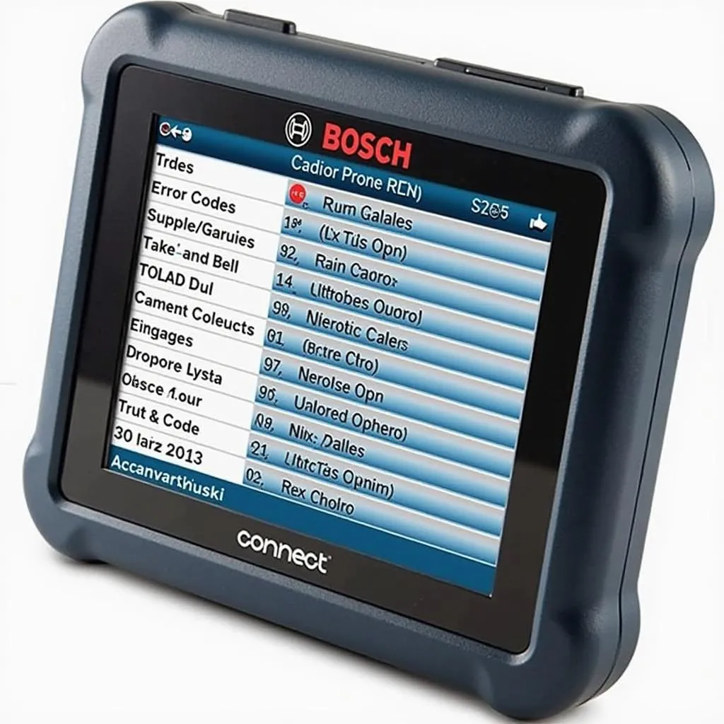 Bosch OBD 1200 Code Connect displaying error codes