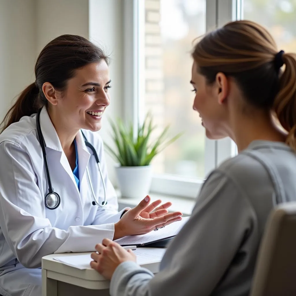 Doctor and patient discussing treatment plan