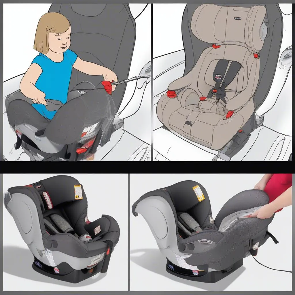 Installing a Britax Chaperone infant car seat in a vehicle