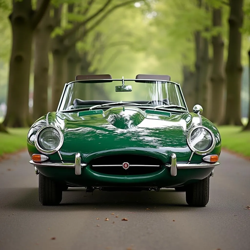 Jaguar E-Type in British Racing Green