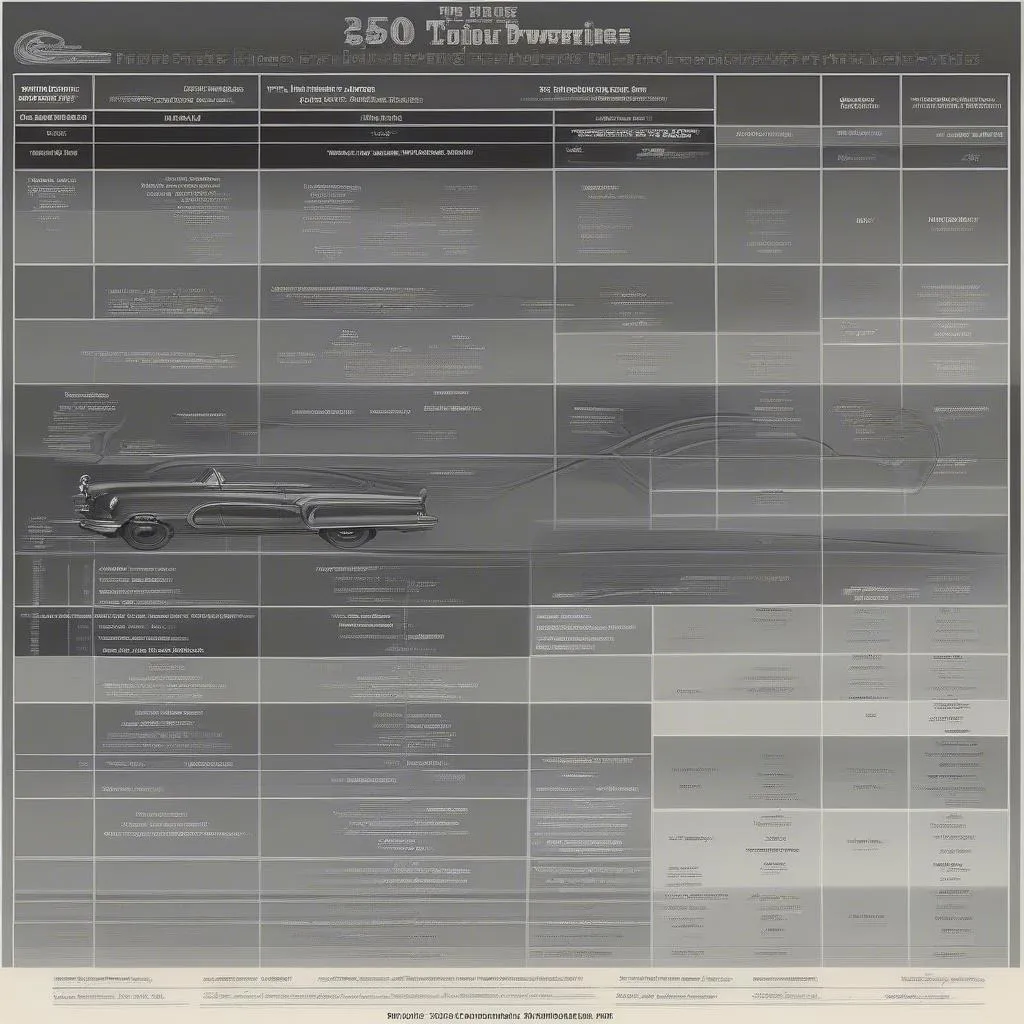 1950 Buick Engine Specifications Chart