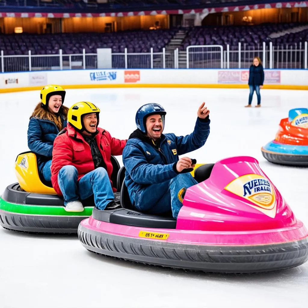 Bumper cars on ice