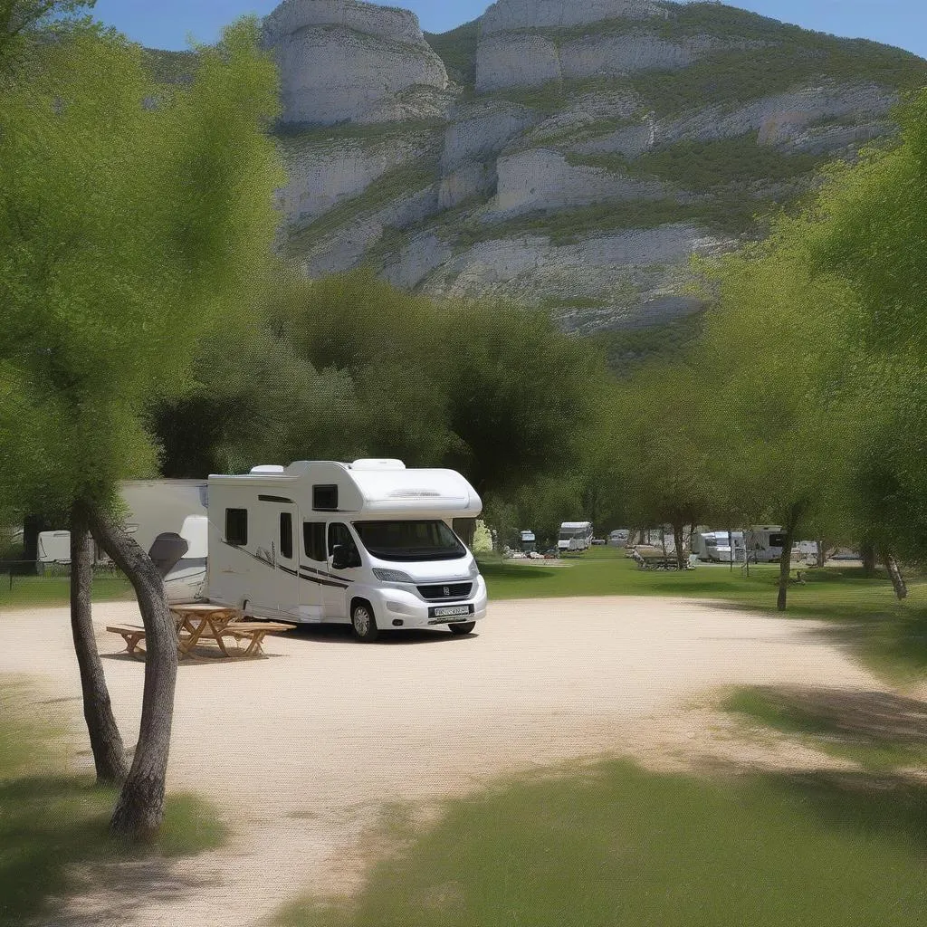 Spacious Campsite Pitch at Camping de la Baume