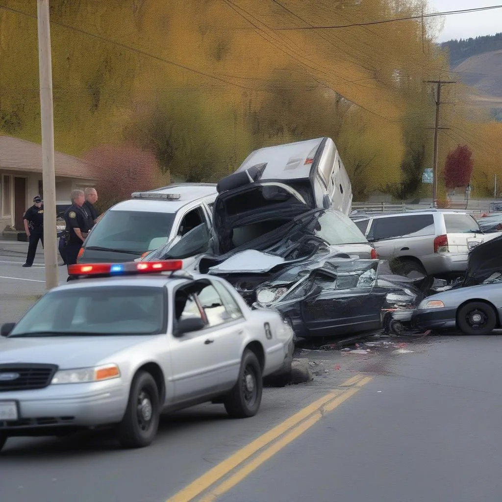 Chelan Car Accident Scene