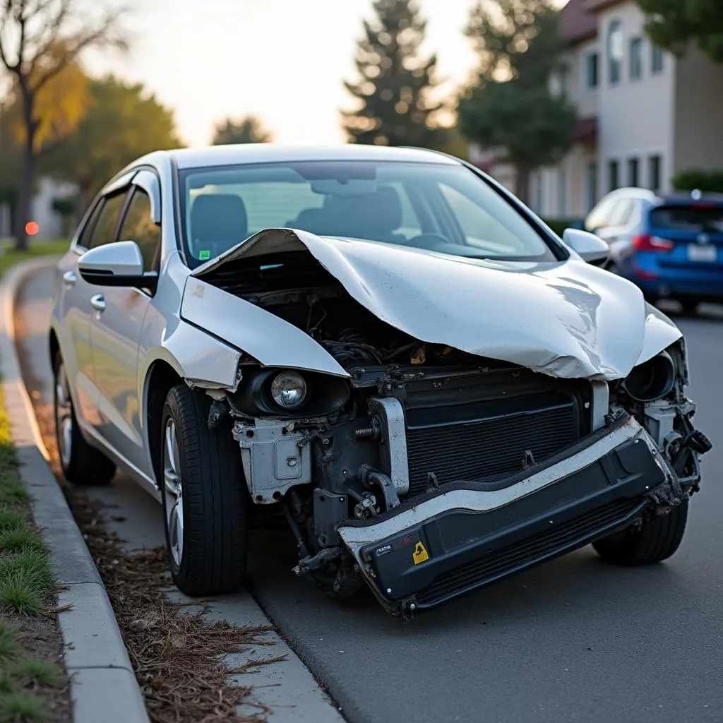 Car Accident Damage in Sanger CA