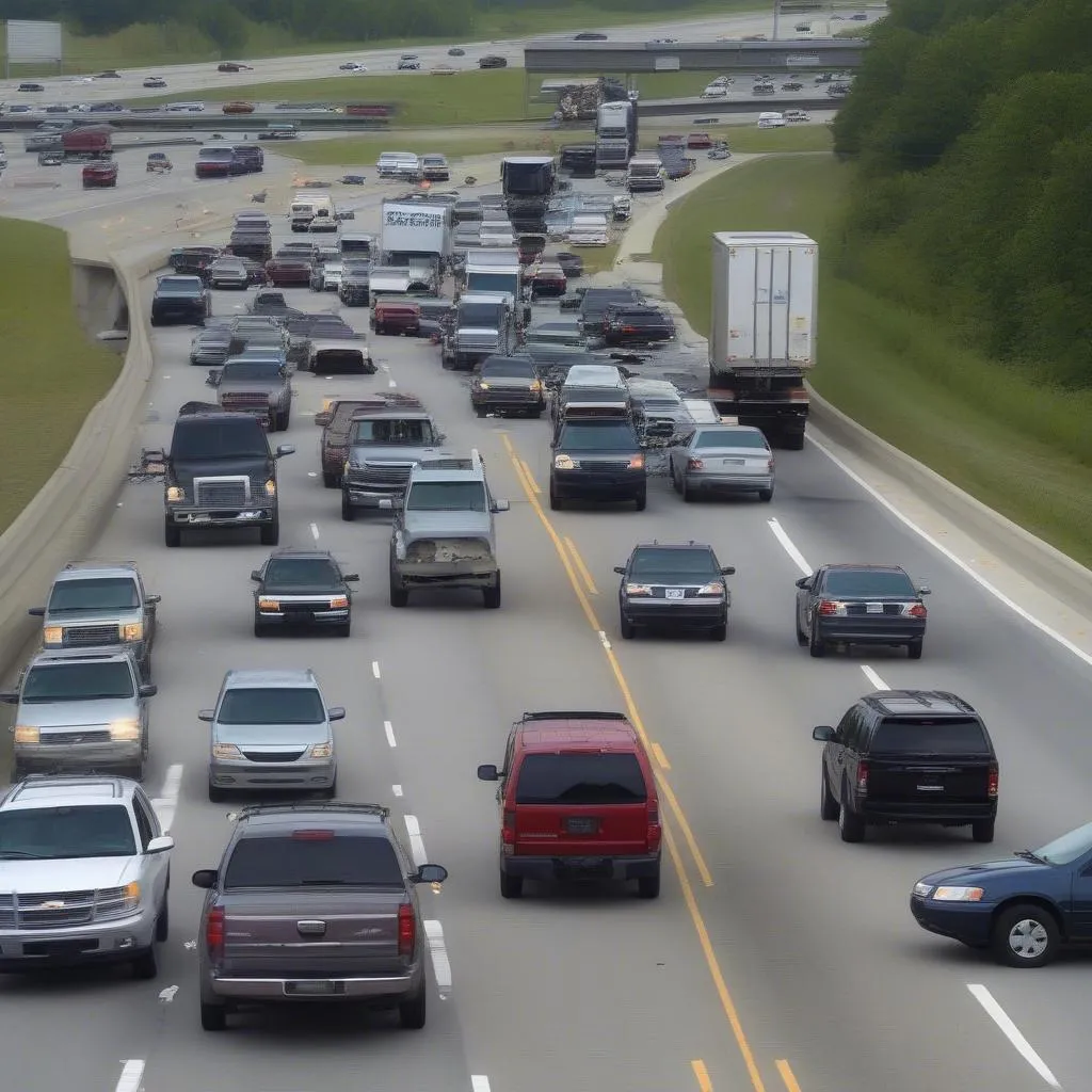 Car accident on I-64 East