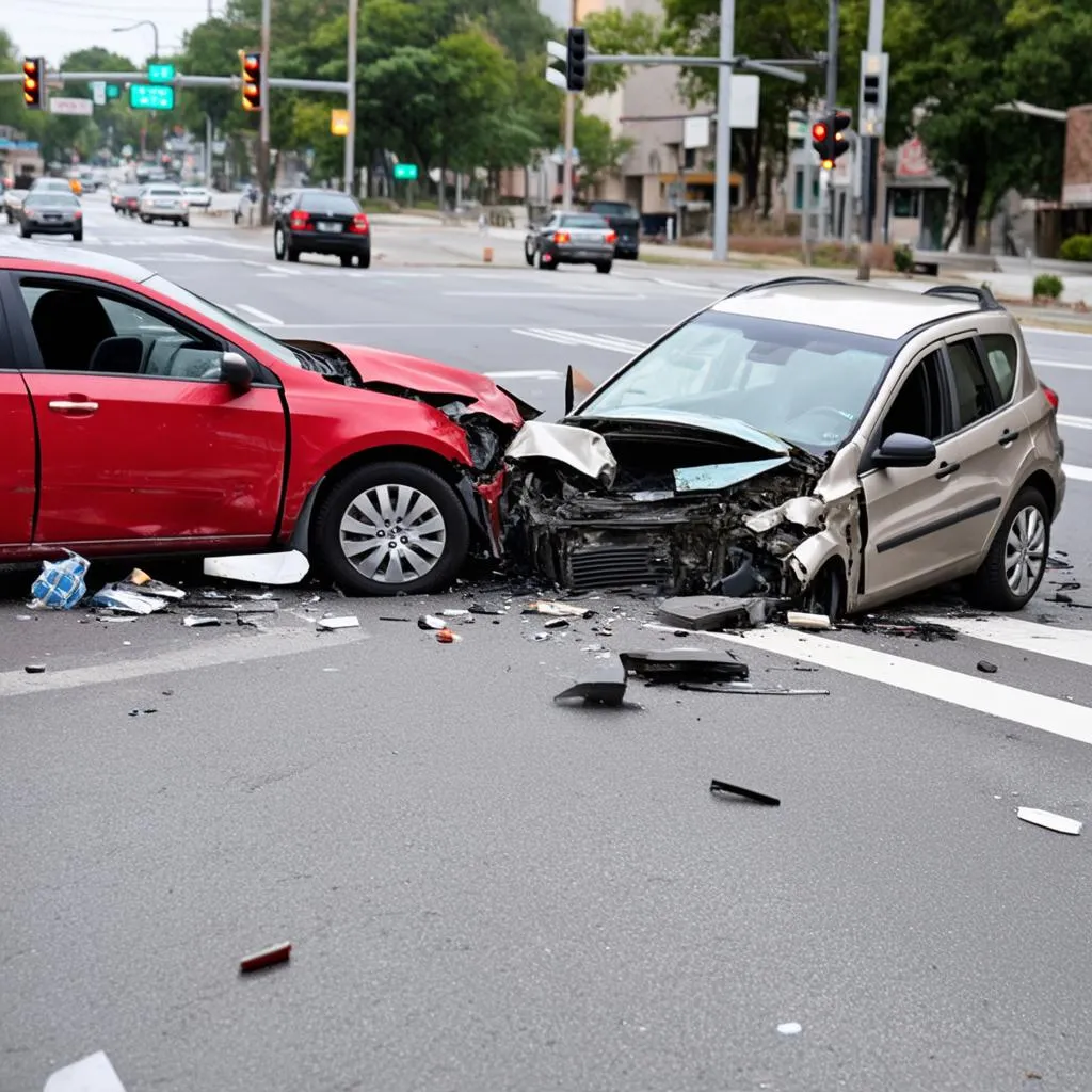 Intersection car accident