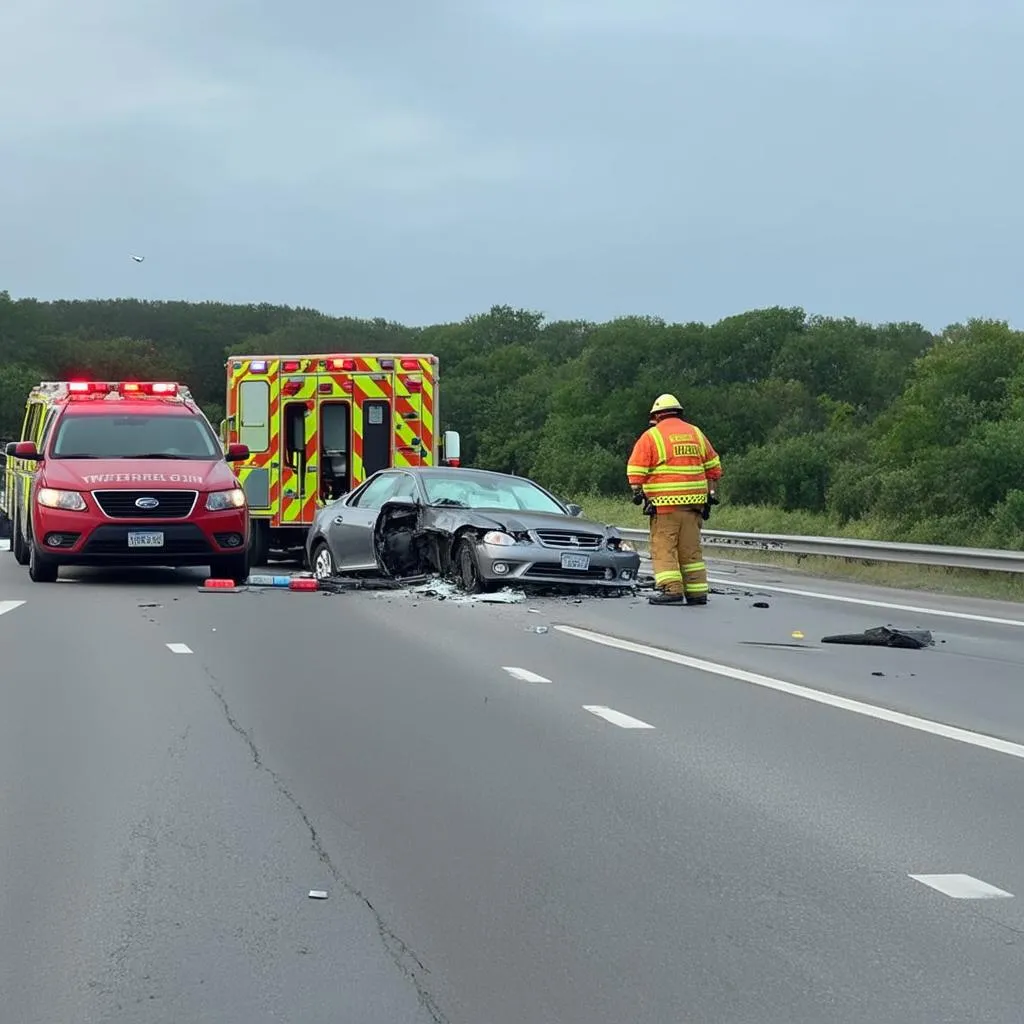 Car Accident on a Highway