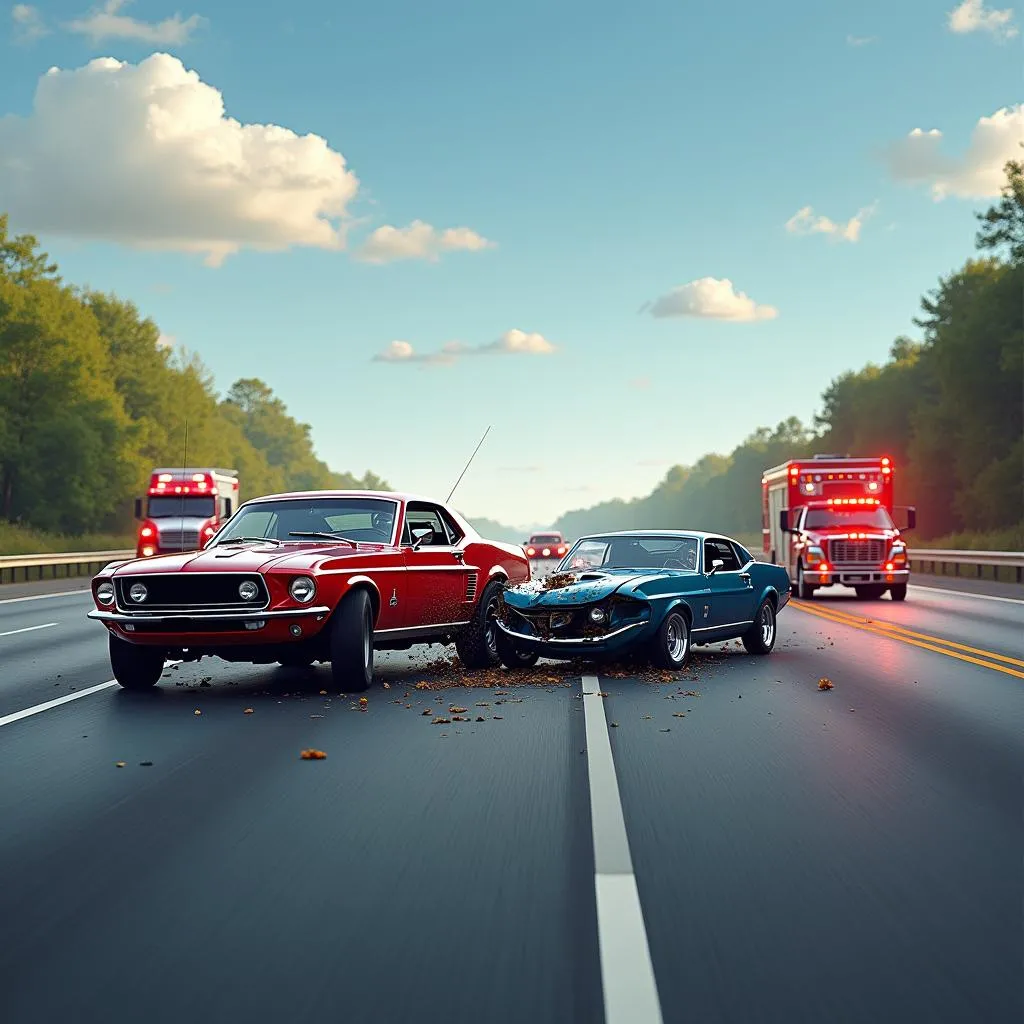 Car Accident on Highway