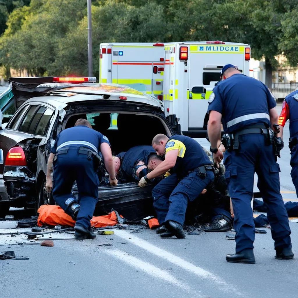 Car Accident Scene