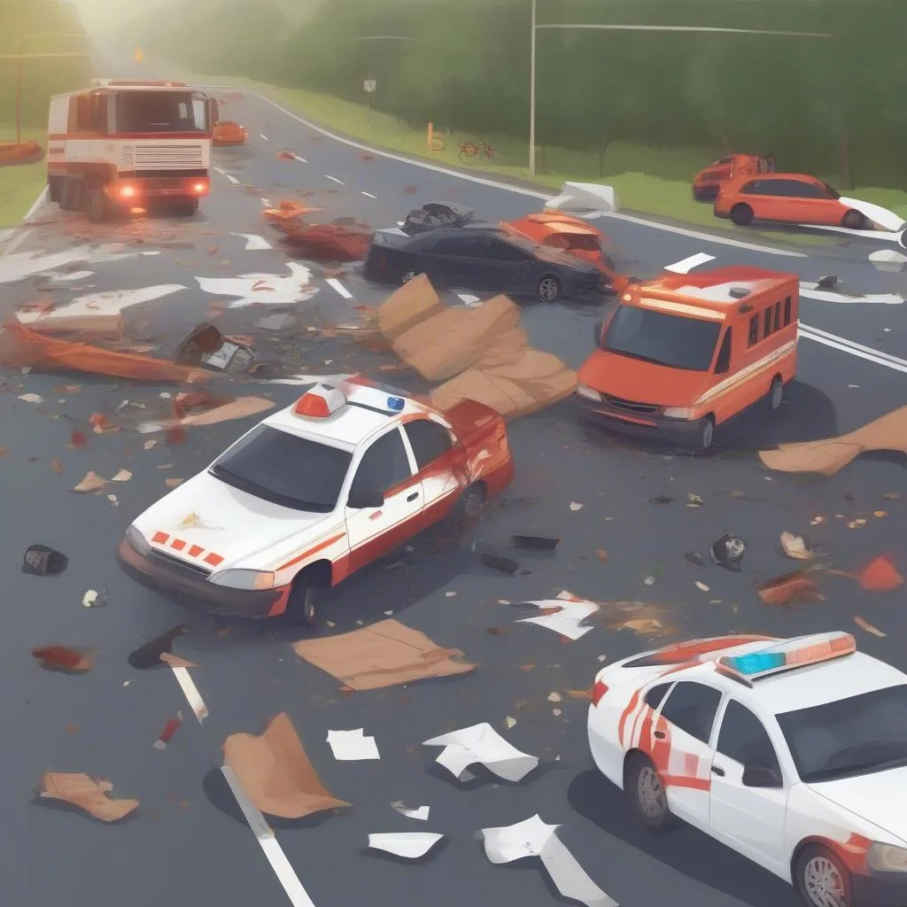 Car accident scene