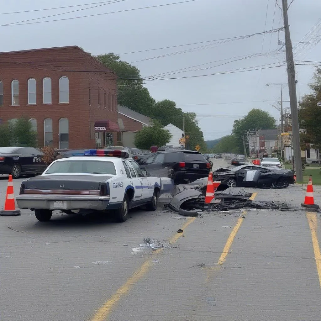 Schlusser PA Car Accident Scene