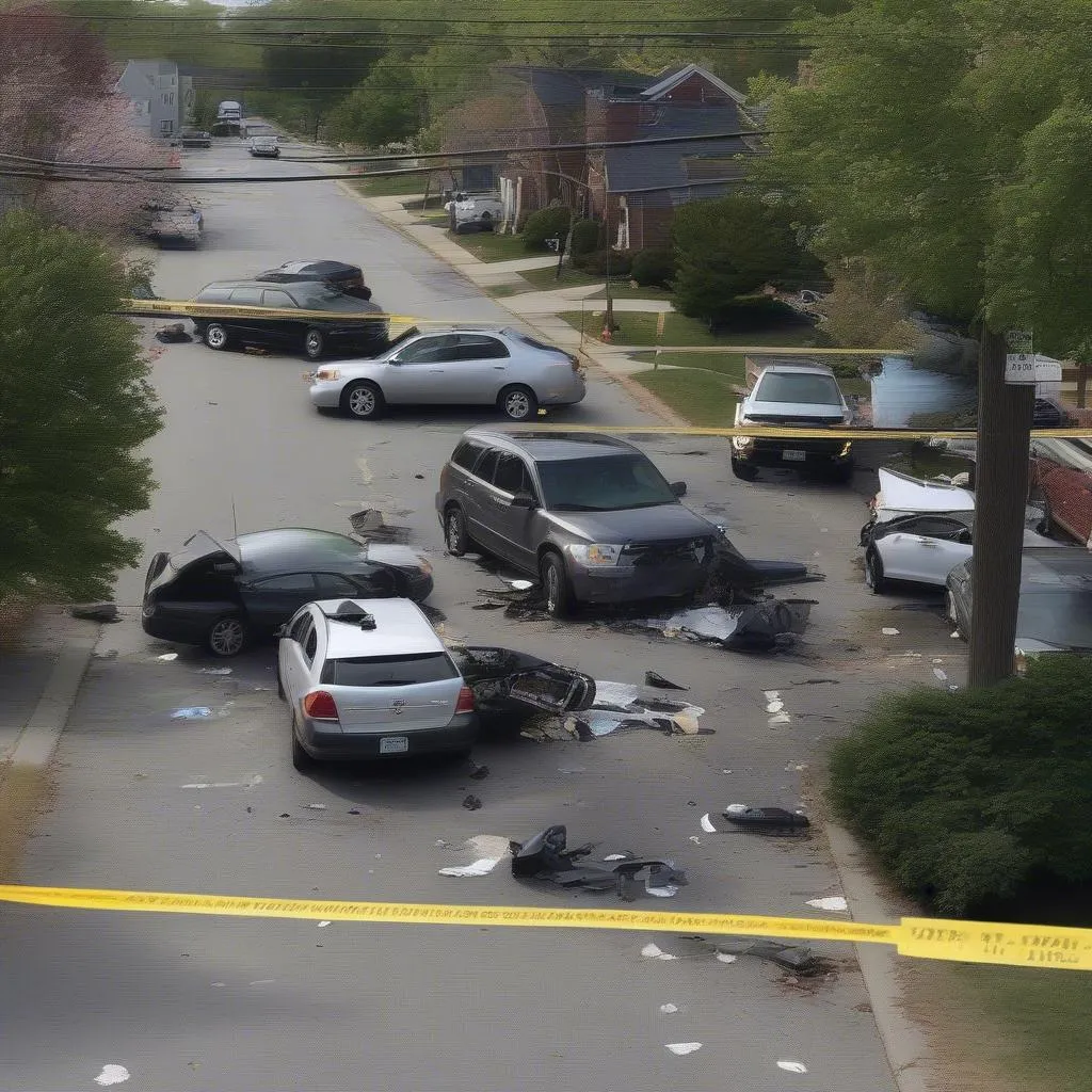 Car Accident Scene in Fairhaven MA