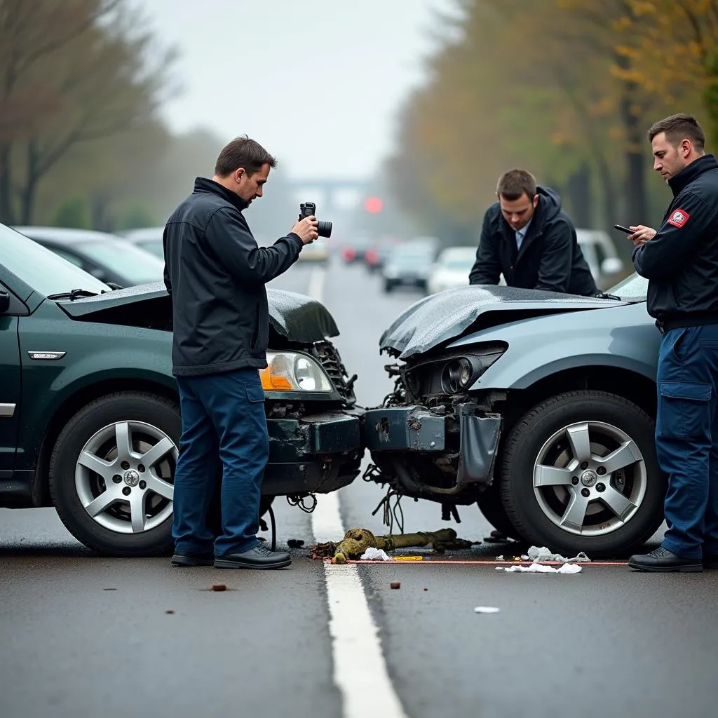 Car accident scene investigation