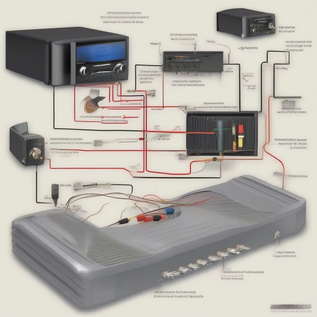 Understanding a car amplifier diagram