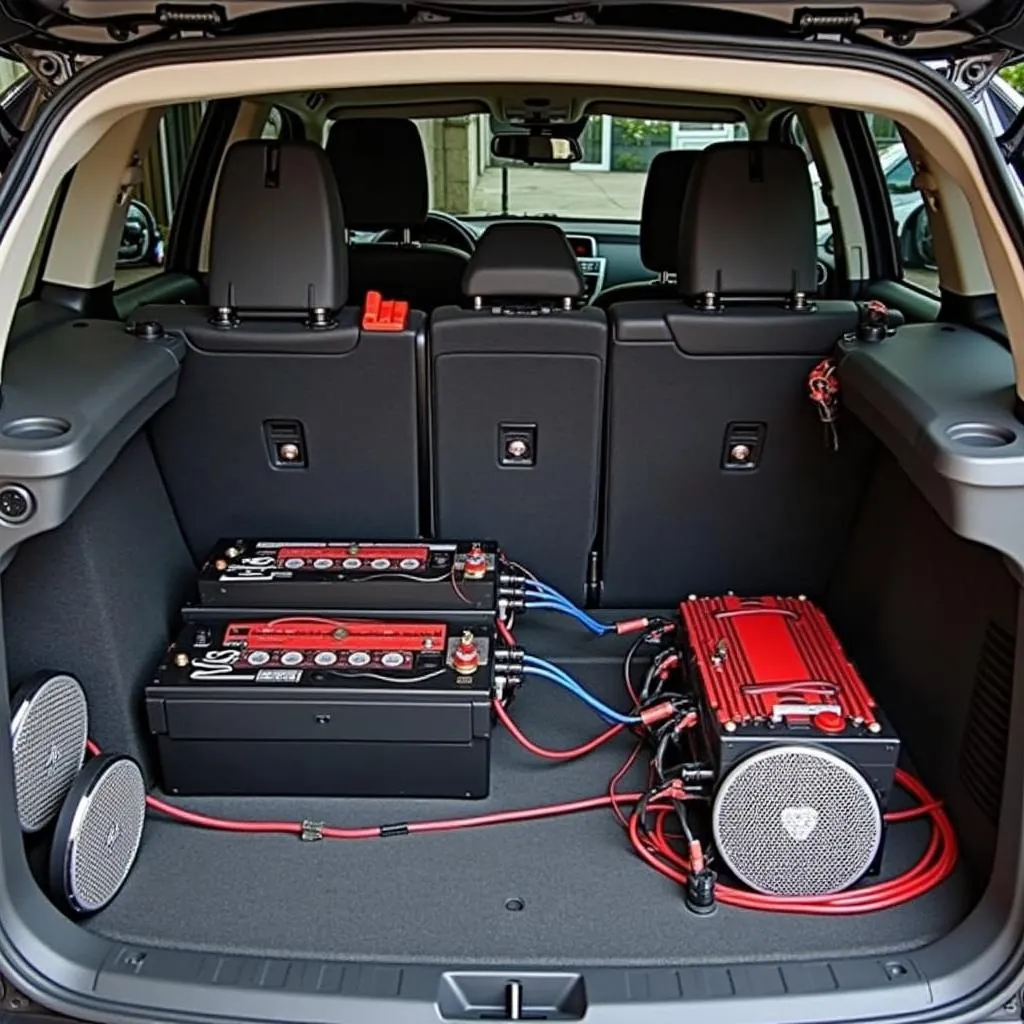 Car Audio System With Distribution Block