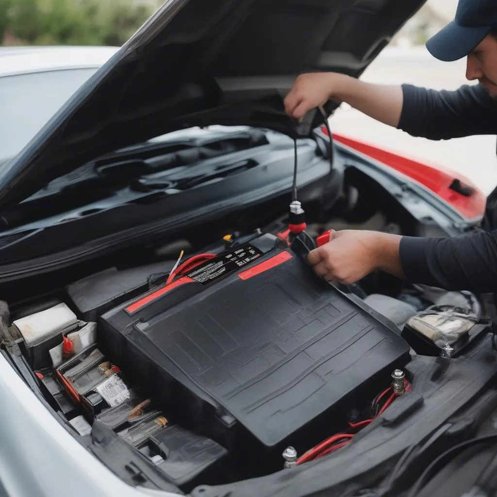 Replacing a car battery in Austin, Texas