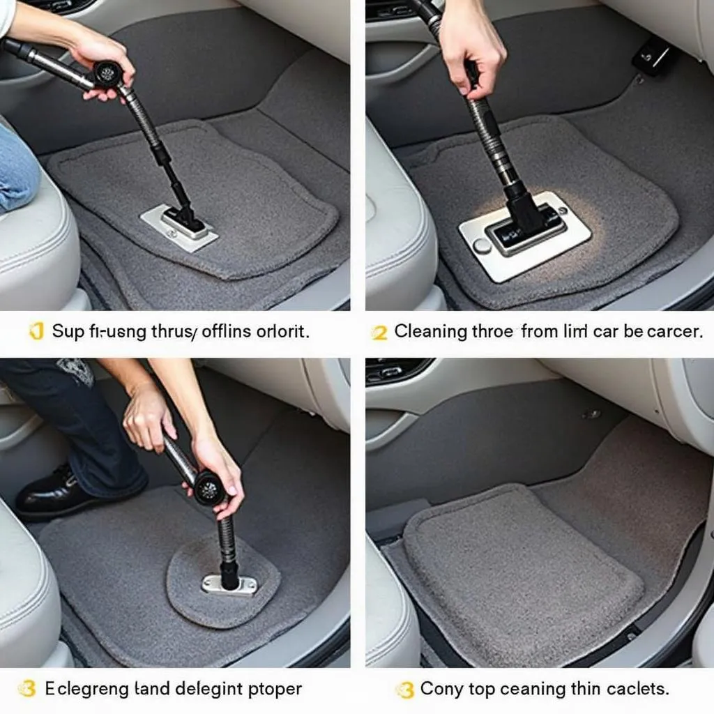 Cleaning Car Carpet with a Carpet Washer