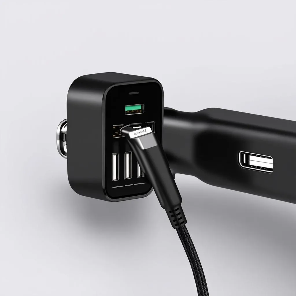 car charger with various adapters