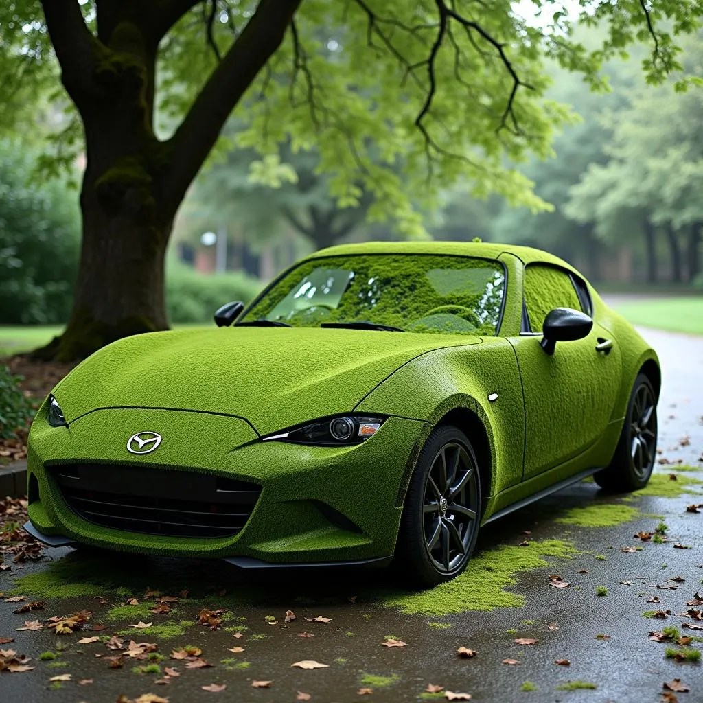 Car Covered in Moss