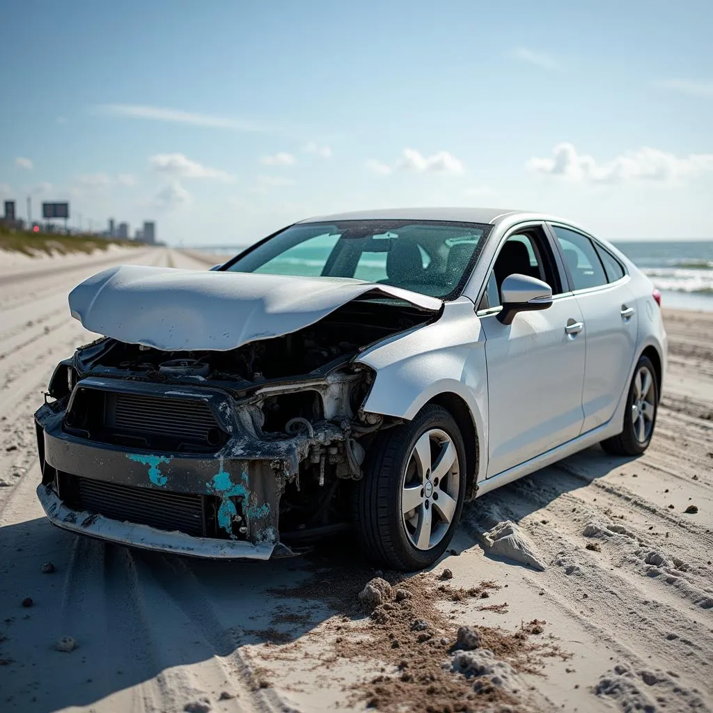 Car Crash Damage in Daytona Beach