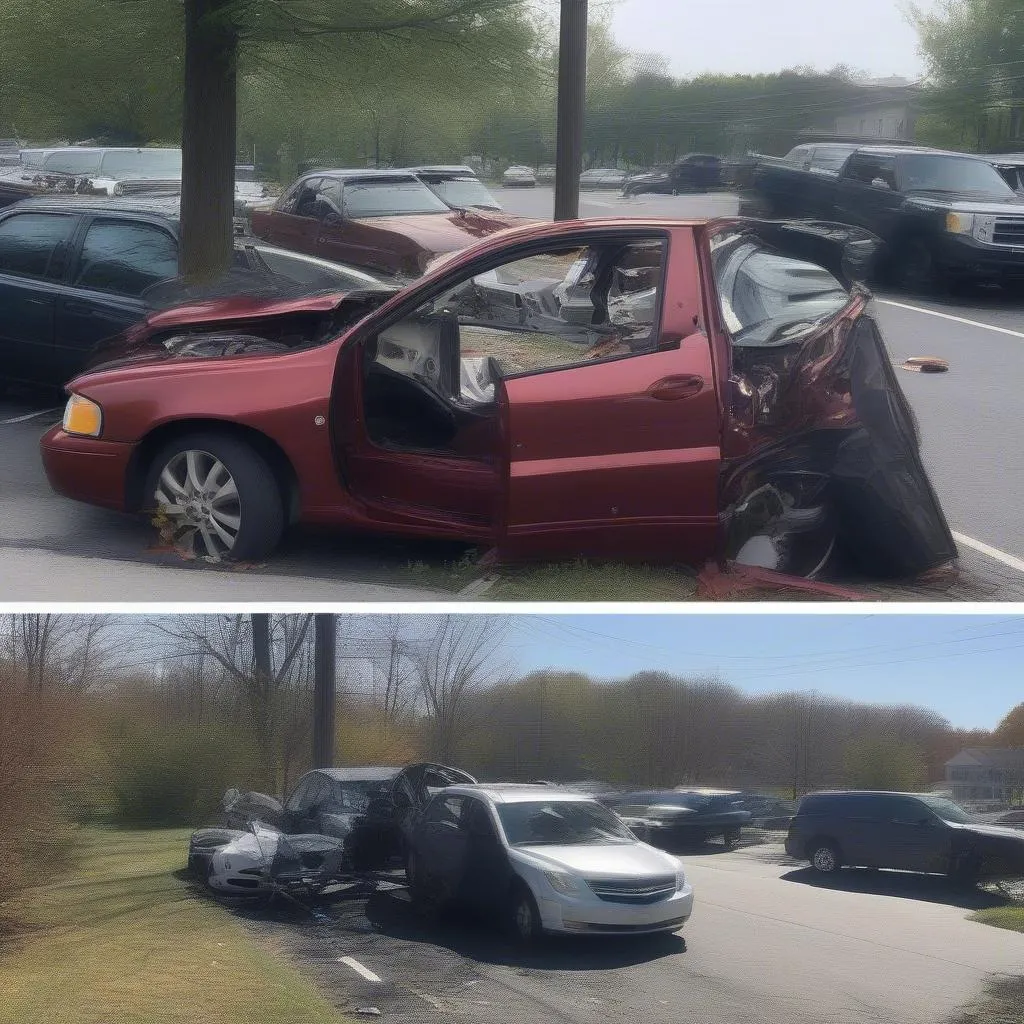 Accident Scene in Hamilton, NJ