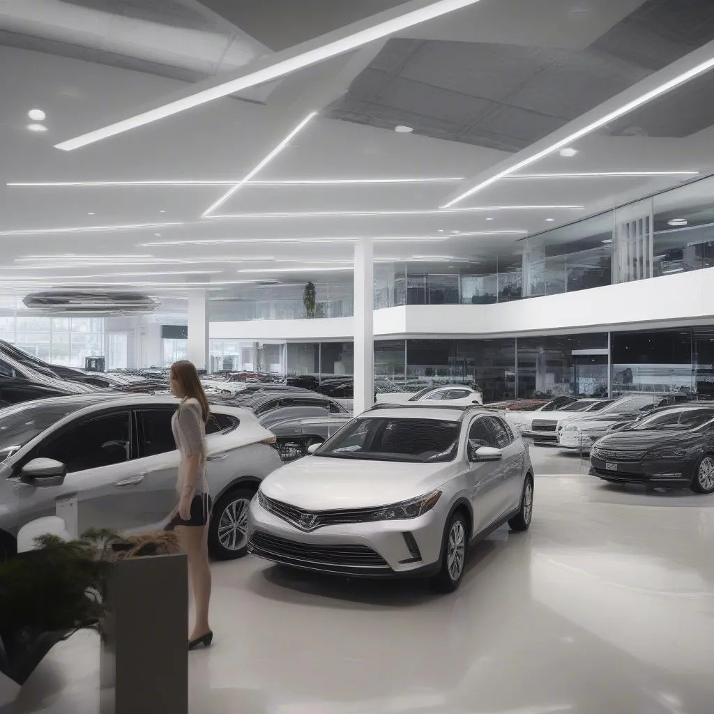 car dealership interior