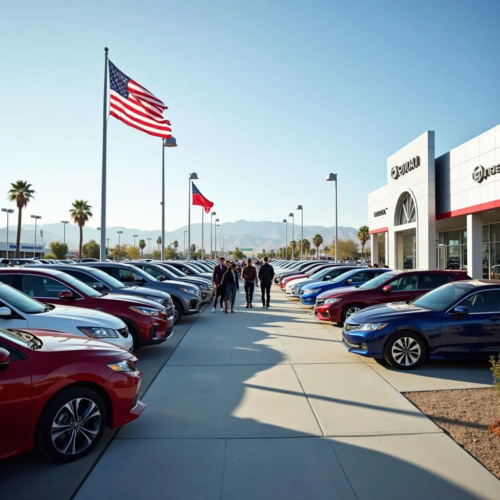 Car Dealership Lot in Hesperia, California