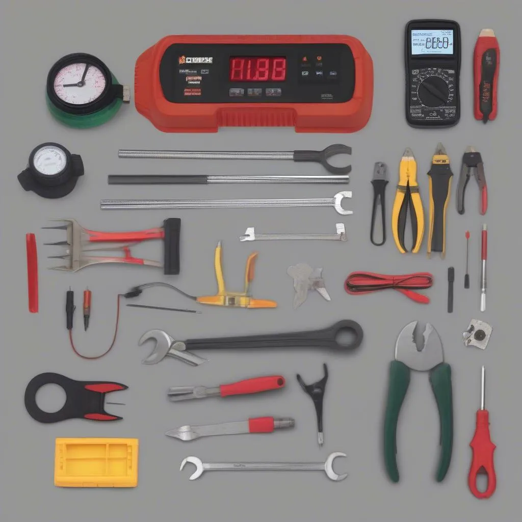 Car diagnostic tools on a table