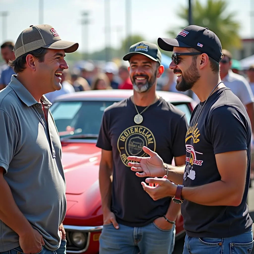 Car Enthusiasts Chatting at a Show