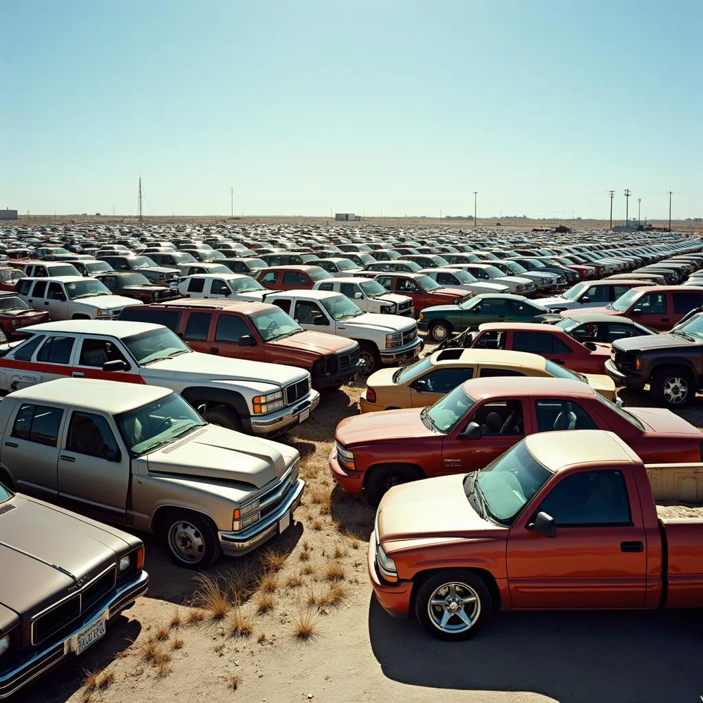 Car Junk Yard in Odessa, Texas