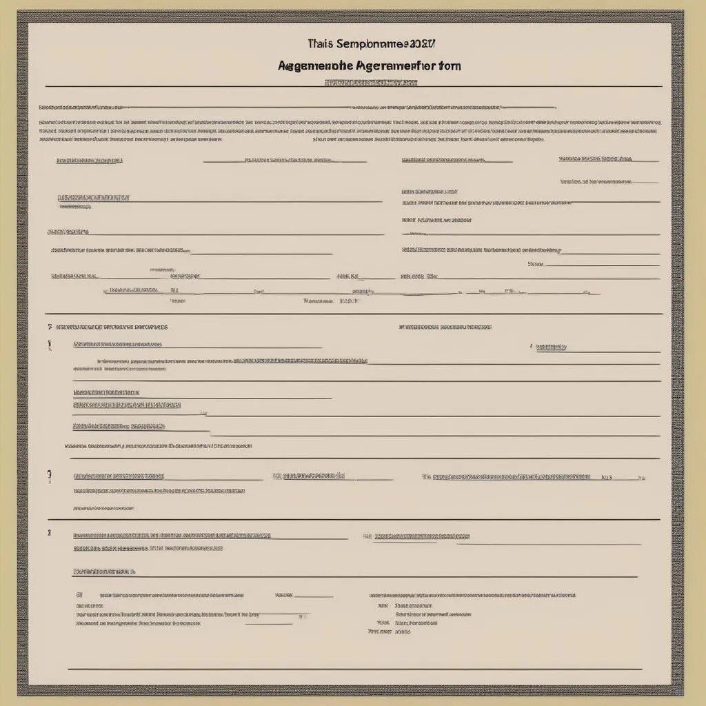 Car Loan Agreement Template