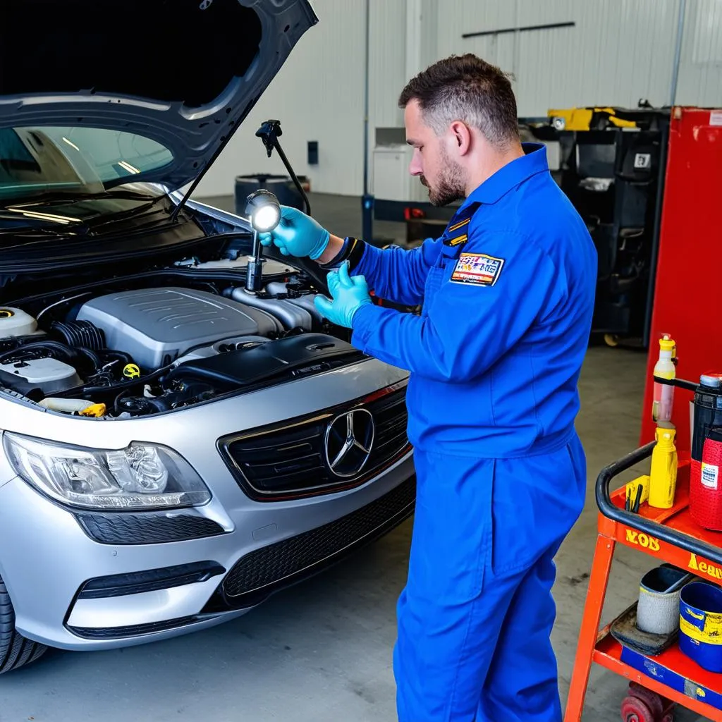 Car Mechanic Engine Check