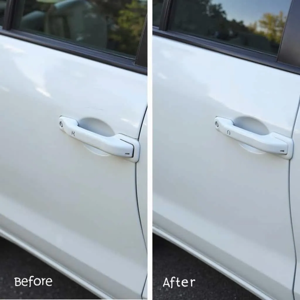 Car paint repair before and after