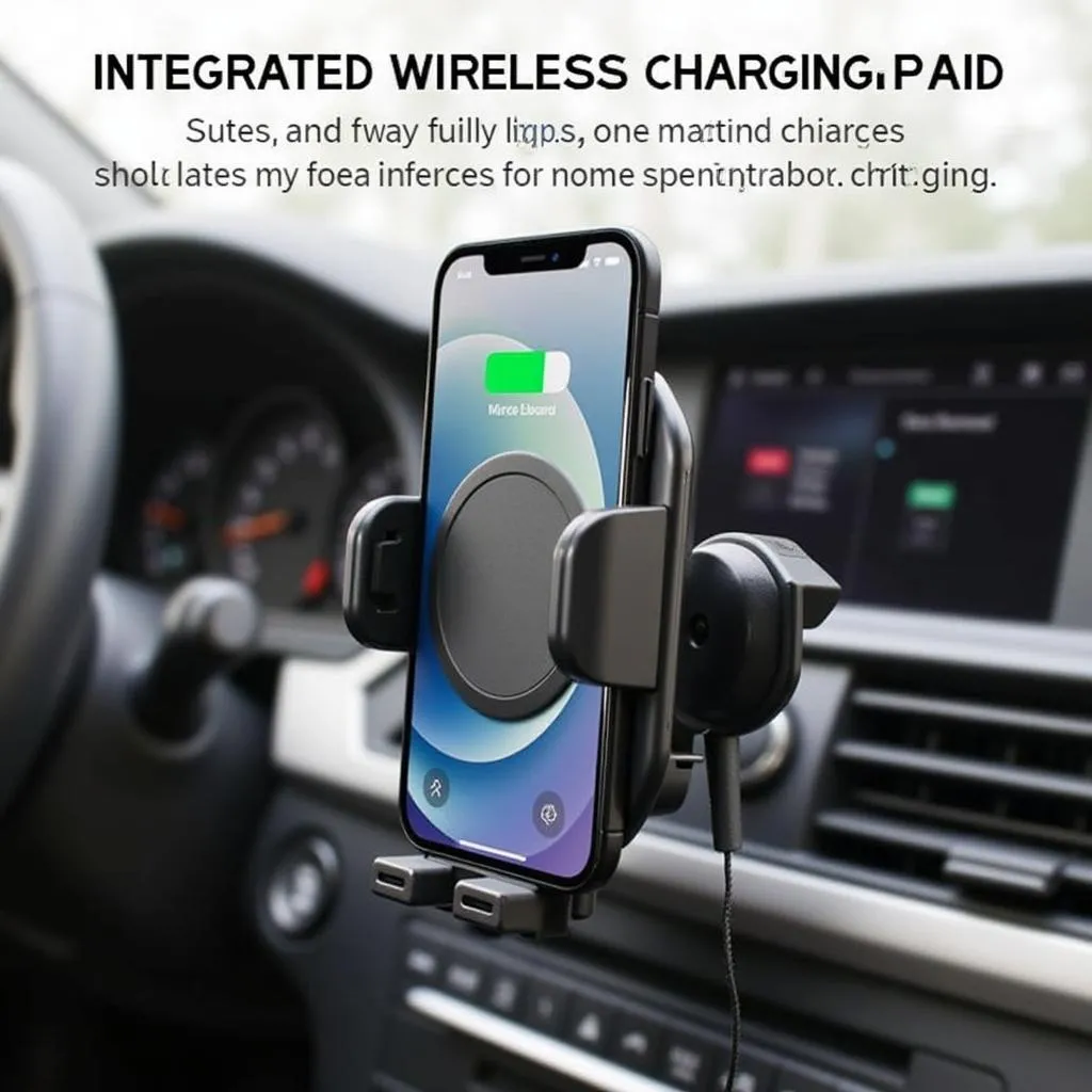 Wireless charging car phone mount