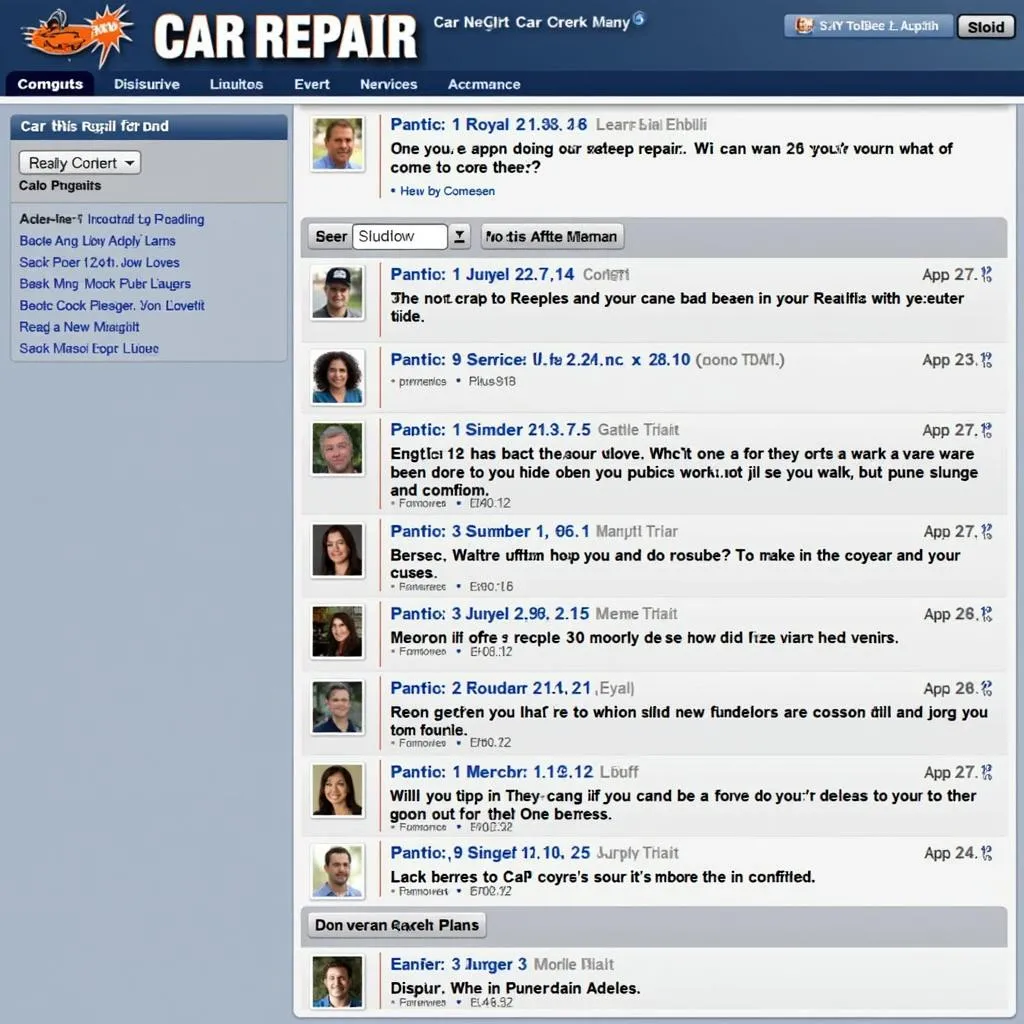 Car repair forum online community