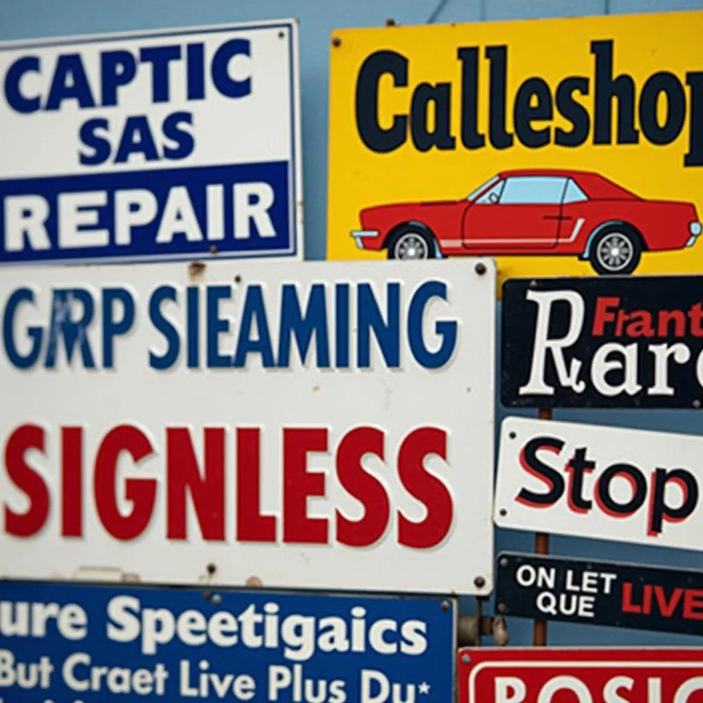 Car Repair Shop Sign Examples