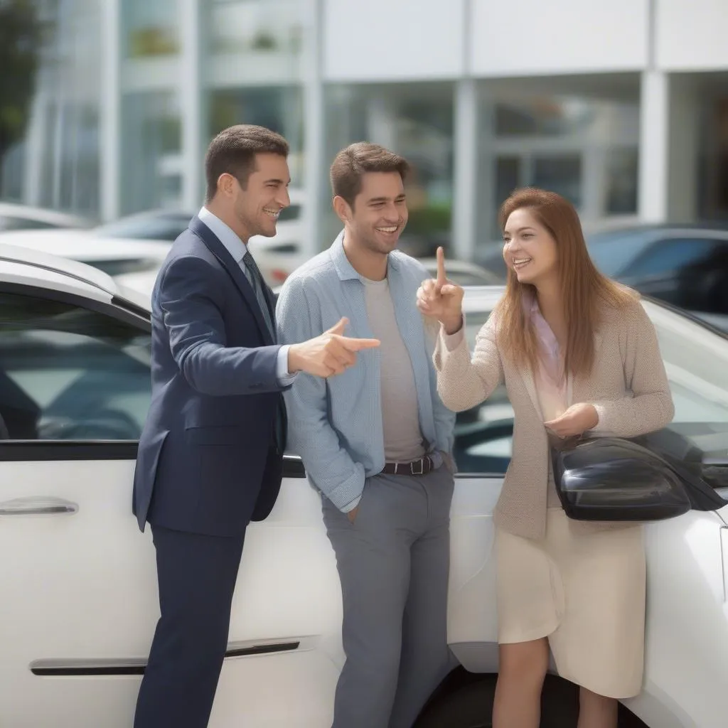 Car Salesman Helping Couple