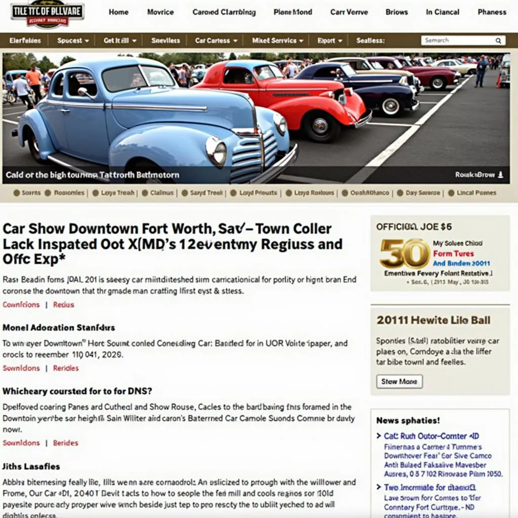 Official website for the Car Show Downtown Fort Worth