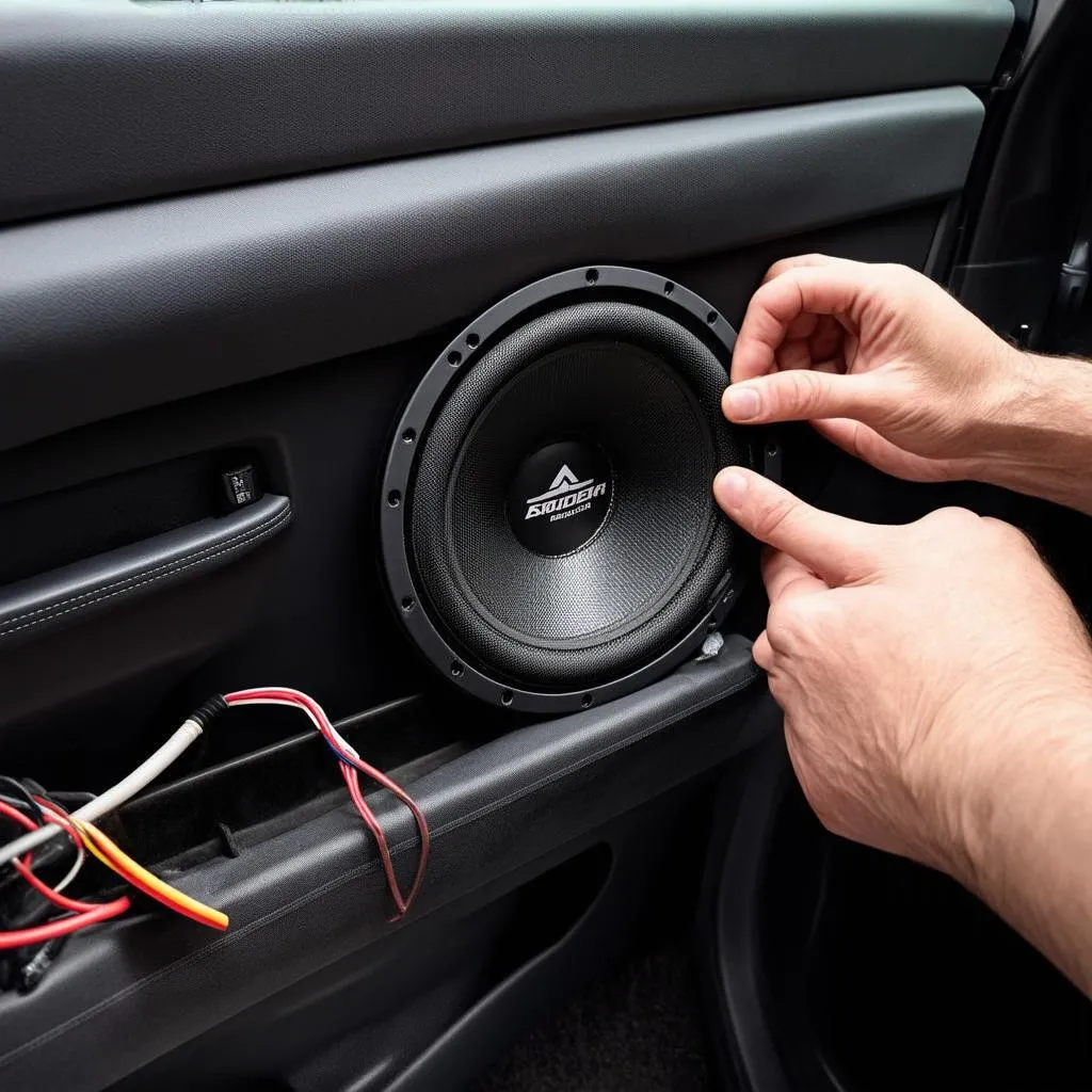 Installing car speaker