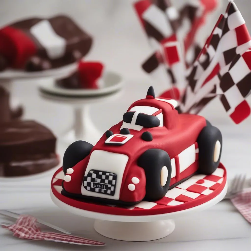 Car-Themed Birthday Cake