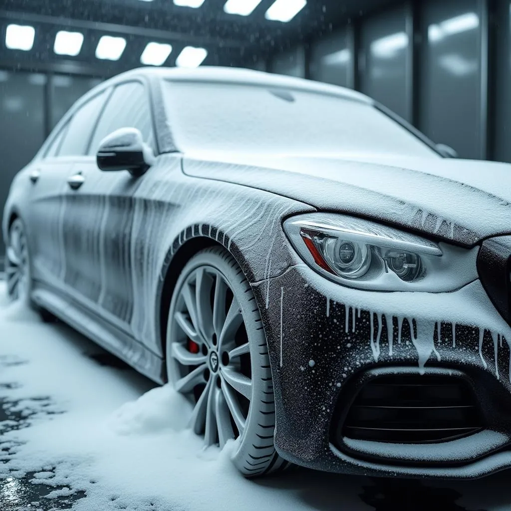 Car Wash Process with Foam