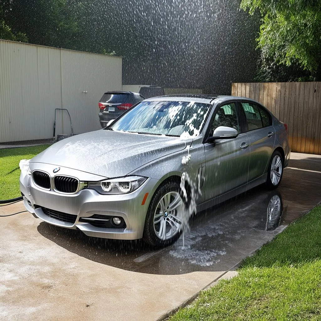 Car Washing in the Shade