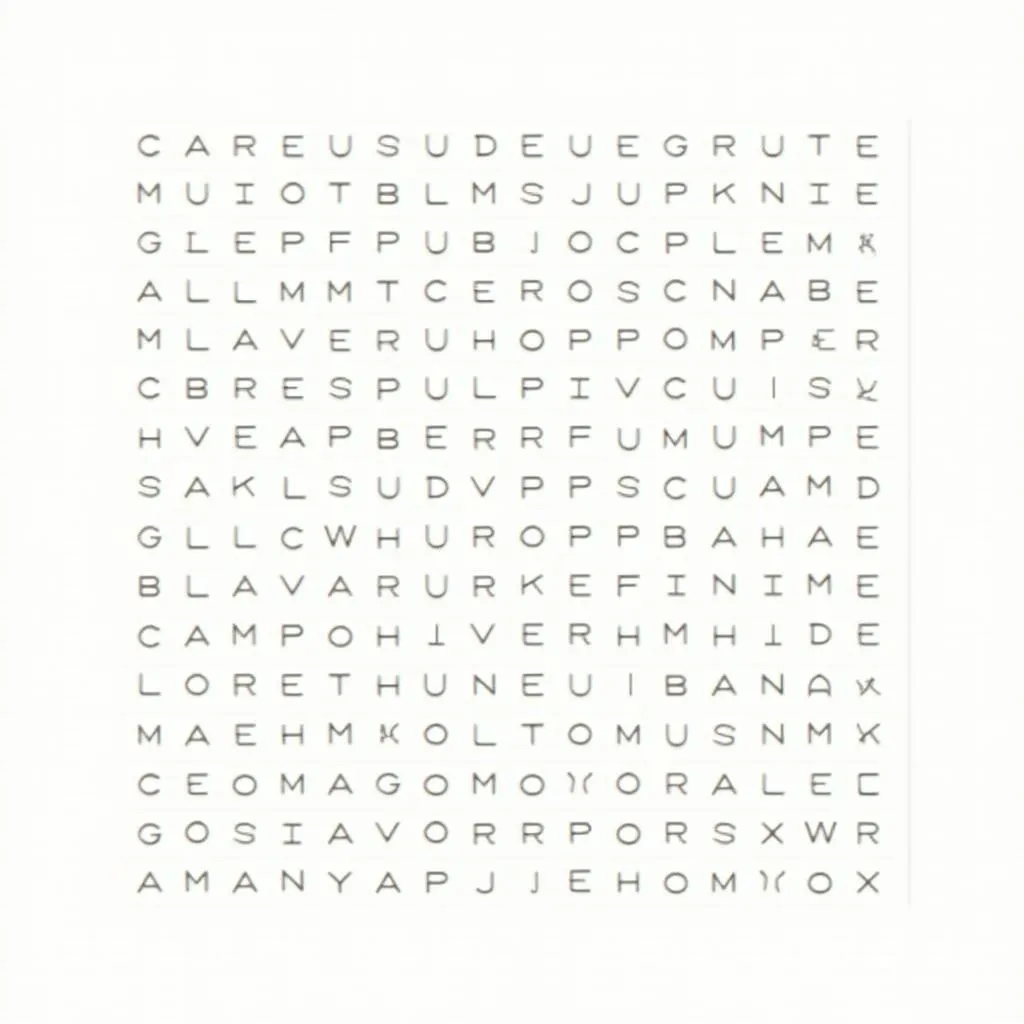 Car Word Search Puzzle Example