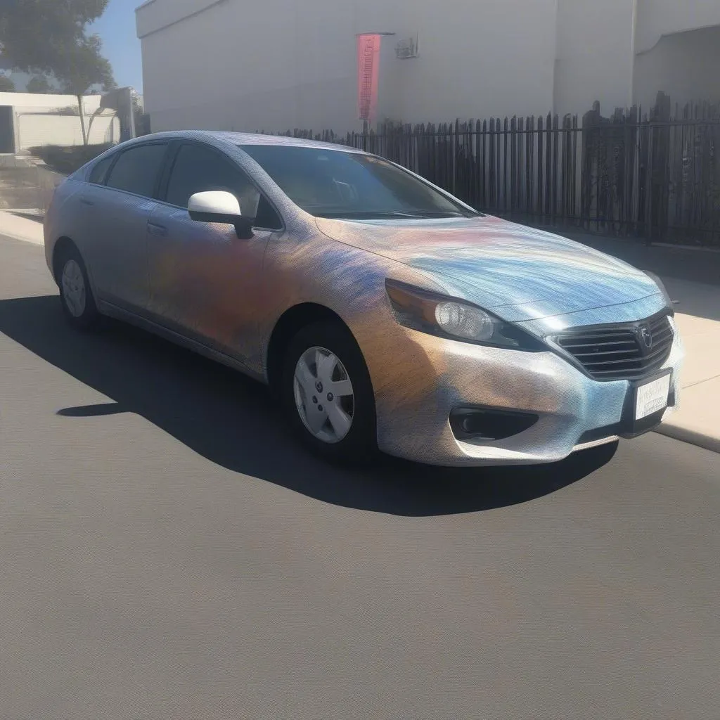 Car wrap fading due to UV exposure