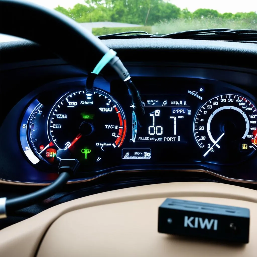 Car Dashboard and Kiwi OBD