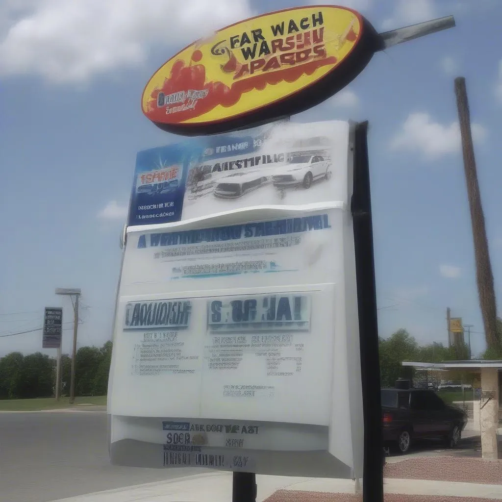 Car wash sign