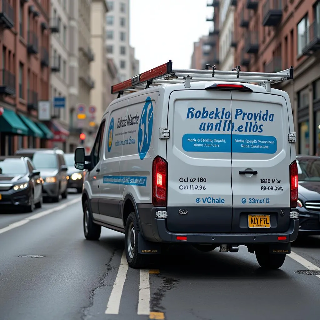 Care Van on City Street